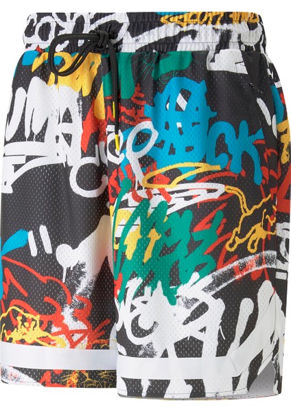 Graffiti Erkek Siyah Basketbol Şort 53923901