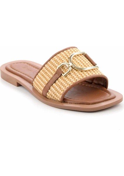 Bej Taba Hasır Kadın Terlik K04826051628 modelleri