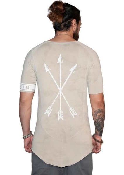 Erkek Kısa Kol Batik Desen Uzun T-Shirt modelleri