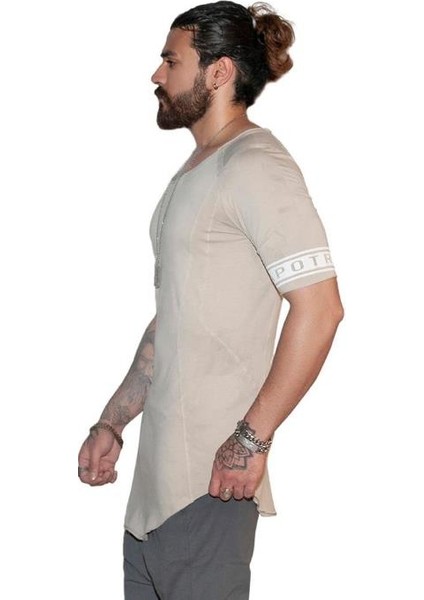 Erkek Kısa Kol Batik Desen Uzun T-Shirt fiyatları