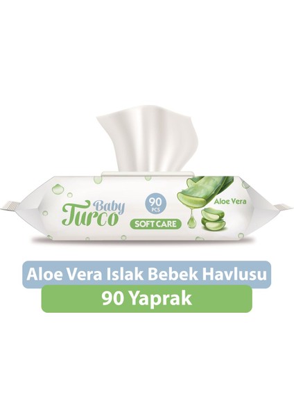 Baby Turco Softcare Aloe Vera Islak Bebek Havlusu 90 Yaprak