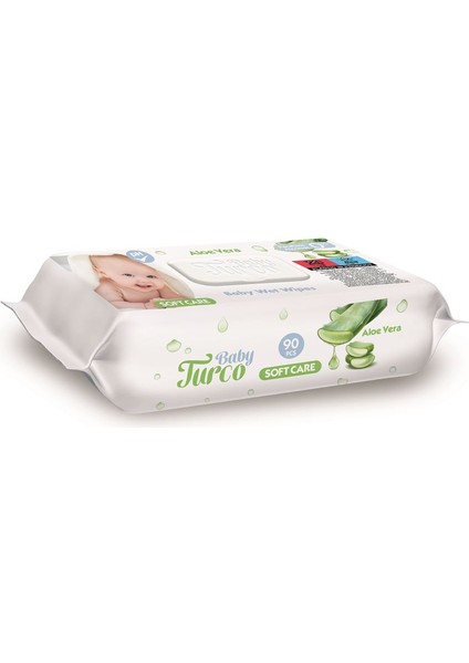 Baby Turco Softcare Aloe Vera Islak Bebek Havlusu 90 Yaprak