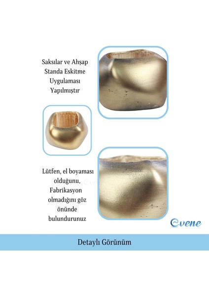 Ahşap Ayaklı Beton Saksı Büyük Boy Set 3 Adet Spiral Oval Model