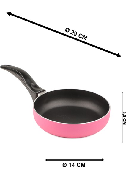 Teflon Sosluk Fuşya 14 Cm
