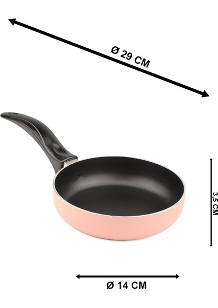 Teflon Sosluk Pembe 14 Cm