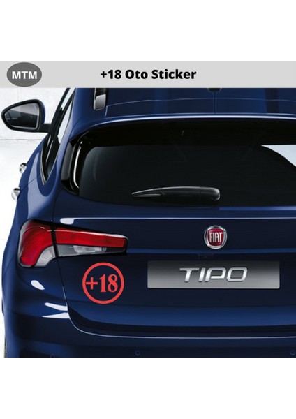 +18 Oto Sticker 10 cm