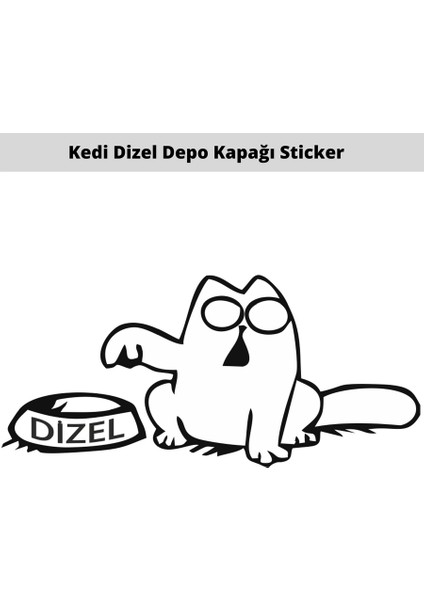 Kedi depo Kapağı Oto Sticker 15 cm