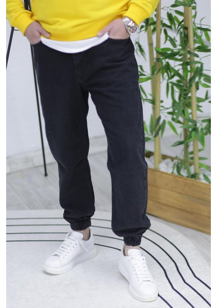 Erkek Paçası Lastikli Boyfriend Kot Pantalon 656