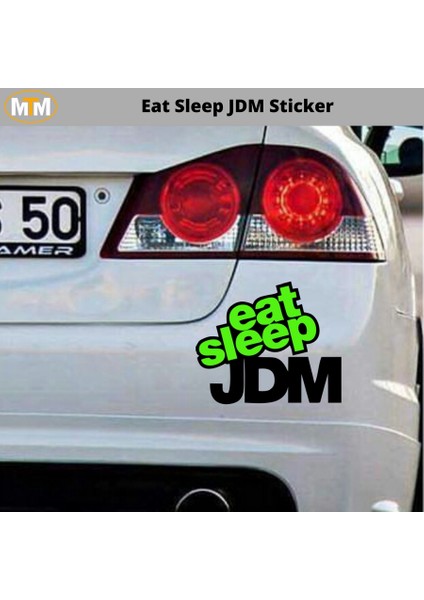 Eat Sleep Jdm Oto Sticker 15 cm