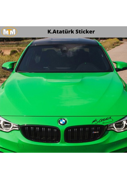 Kemal Atatürk Oto Sticker 15 cm