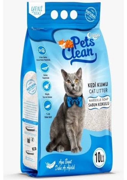 Pets Clean Kedi Kumu Marsilya Sabun Kokulu 10 Lt