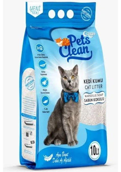 Pets Clean Kedi Kumu Marsilya Sabun Kokulu 10 Lt