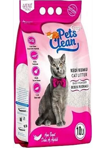 Pets Clean Kedi Kumu Pudra Kokulu 10 Lt