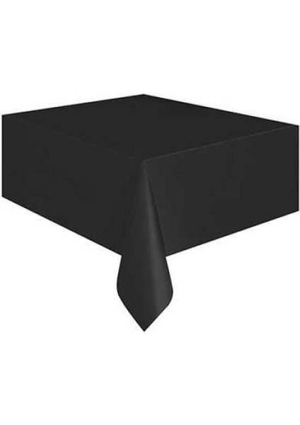 Düz Siyah Masa Örtüsü 120X180 cm
