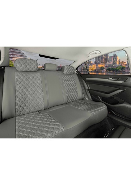Audi A8 Serisi Lüx Yarı Deri Oto Koltuk Kılıfı Ön Arka Takım Istanbul Serisi Füme fiyatları