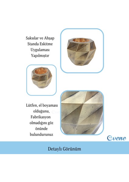 Ahşap Ayaklı Beton Saksı Büyük Boy Set 2 Adet Dönen Poly Model modelleri