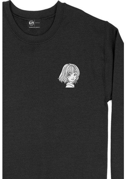 Anime Çizimli Cep Tasarım Baskılı Sweatshirt fiyatları
