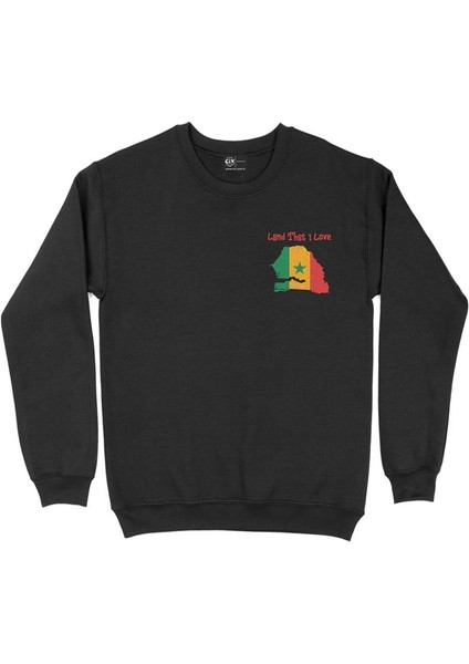 Land That I Love Senegal Cep Tasarım Baskılı Sweatshirt