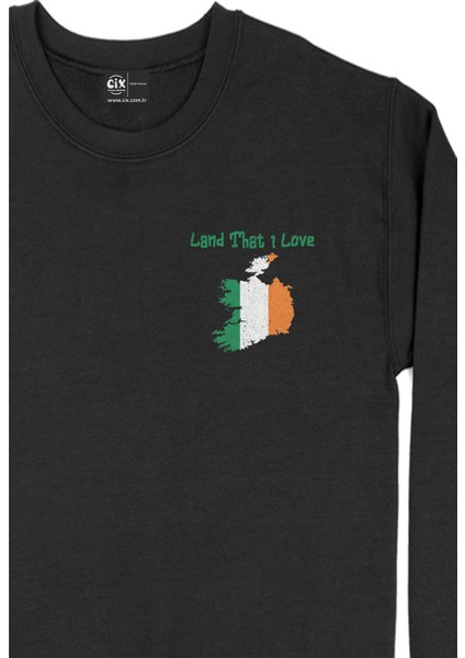 Land That I Love Irlanda Cep Tasarım Baskılı Sweatshirt fiyatları