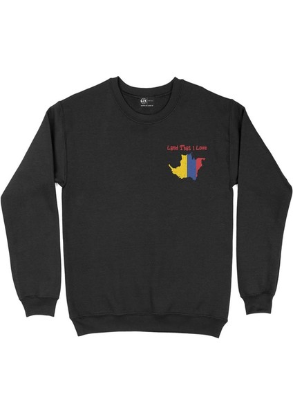 Land That I Love Kolombiya Cep Tasarım Baskılı Sweatshirt