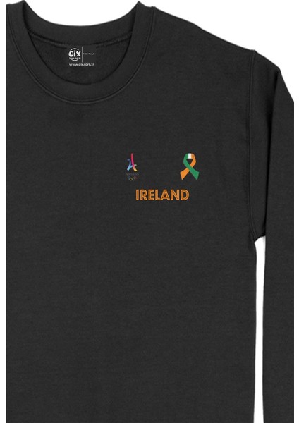 Paris 2024 Yaz Olimpiyatları Irlanda Cep Tasarım Baskılı Sweatshirt
