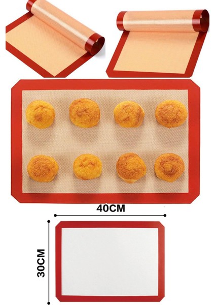 Silikon Fırın Matı Kurabiye ve Kek Pişirme Matı 30X40 cm