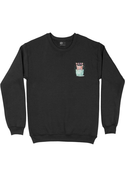 Ayıcık Bear Cep Tasarım Baskılı Sweatshirt