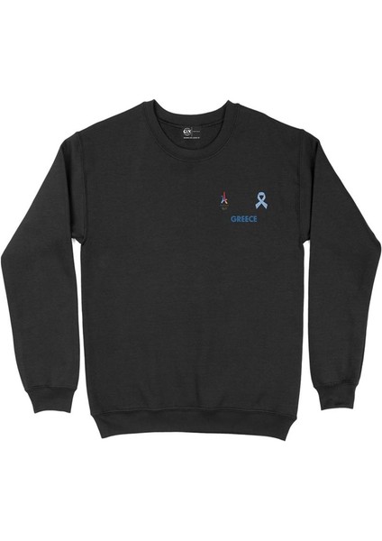 Paris 2024 Yaz Olimpiyatları Yunanistan Cep Tasarım Baskılı Sweatshirt