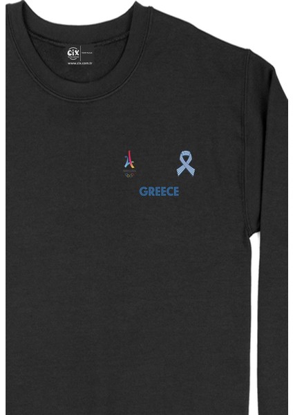 Paris 2024 Yaz Olimpiyatları Yunanistan Cep Tasarım Baskılı Sweatshirt fiyatları