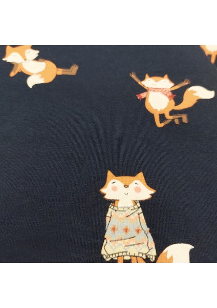 Tilki Desenli Lacivert Bebek Sweatshirt fiyatları