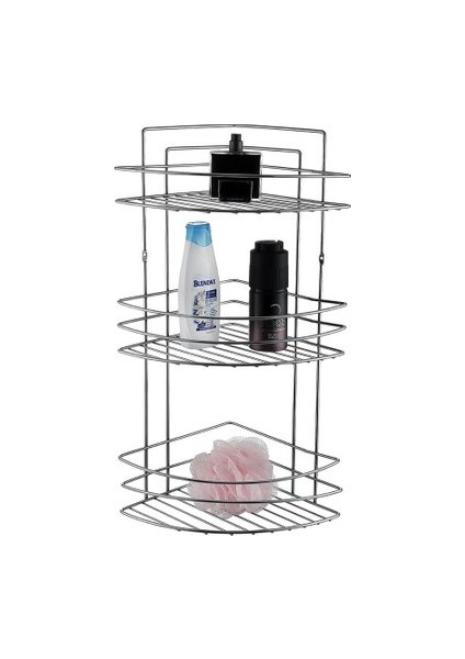 Small 3'lü Krom Banyo Köşeliği Şampuanlık (EK03)