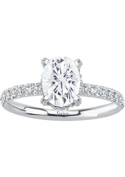 Pırlanta ve Beyaz Topaz Venüs Tulipa Yüzük