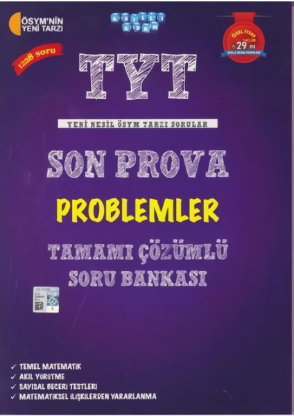 Akıllı Adam Yayınları TYT Son Prova Problemler Tamamı Çözümlü Soru Bankası