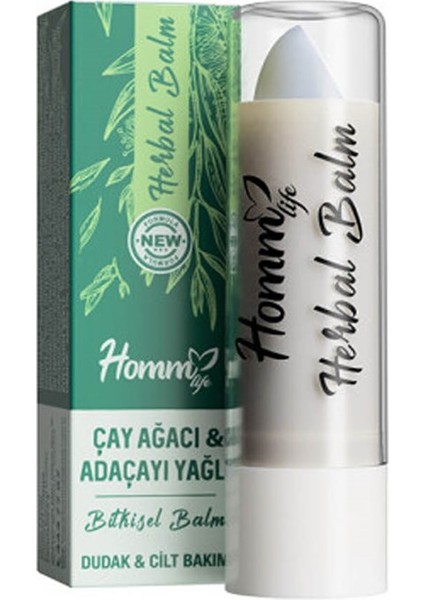 Çay Ağacı Ve Adaçayı Yağlı Herbal Lip Balm 5ml