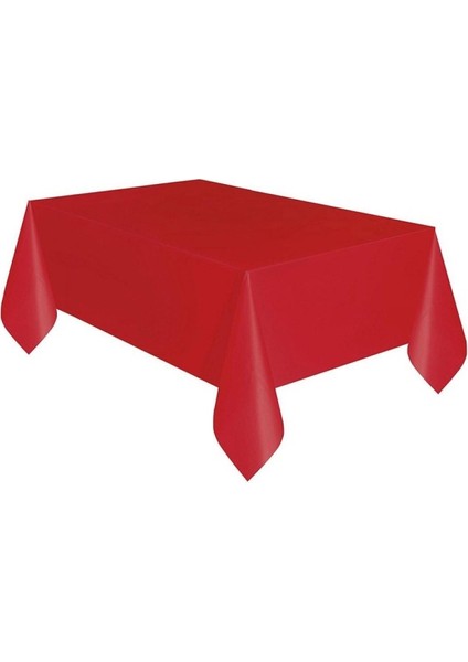 Düz Kırmızı Masa Örtüsü 137X270 cm
