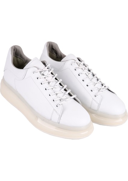 17031 Beyaz Sneaker Deri Ayakkabı modelleri