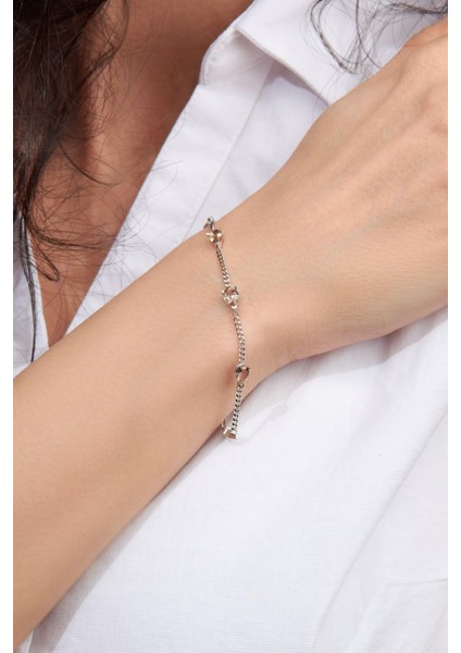 Gümüş Zultanit Taşlı Damla Pırlanta Model Gurmet Zincirli Bileklik fiyatları