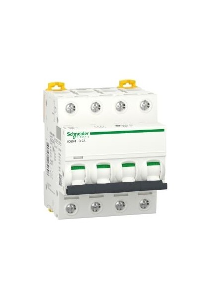 Electric A9F84402, 2 Amper, 4 Fazlı, C Tipi, Otomatik Sigorta, 10 Ka, C2X4