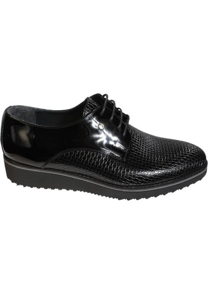 Yazkış Erkek Siyah Rugan Poli Kalın Taban Klasik Suni Deri Bağcıklı Düğün Mezuniyet Ayakkabı fiyatları