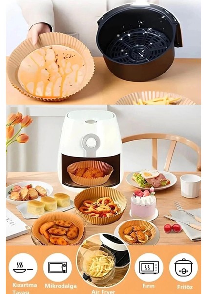 Tilbe Home Airfryer Pişirme Kağıdı Hava Fritözü Yağ Geçirmez Kalıp Xiaomi Philips Tefal Kumtel Modeller Ile