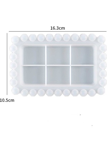 Eminönü Toptancı Epoksi Silikon Kalıp Eğlenceli El Sanatları Misketli Tabak 16.3cm