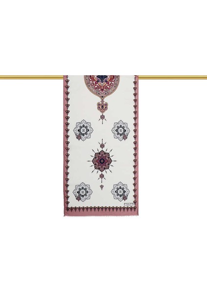 Pudra Lila Göbekli Vual İpek Fular fiyatları