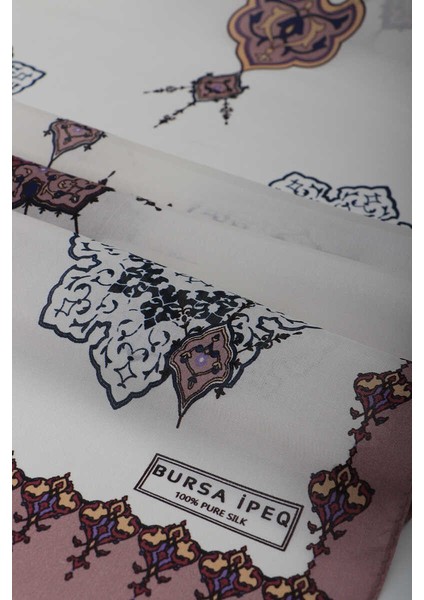 Pudra Lila Göbekli Vual İpek Fular modelleri