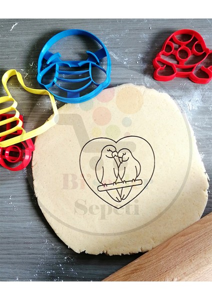 Muhabbet Kuşları Kurabiye Kalıbı