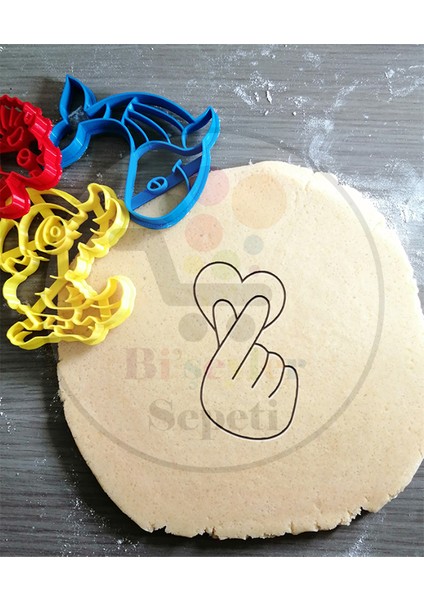 Parmak Kalp Kurabiye Kalıbı