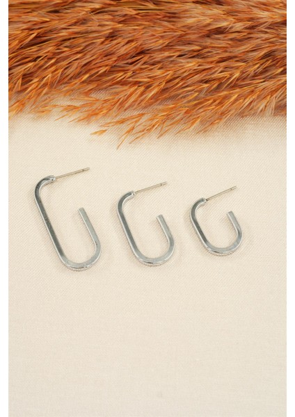 Kadın Özel Tasarım Geometrik 3 Boy Küpe Seti fiyatları