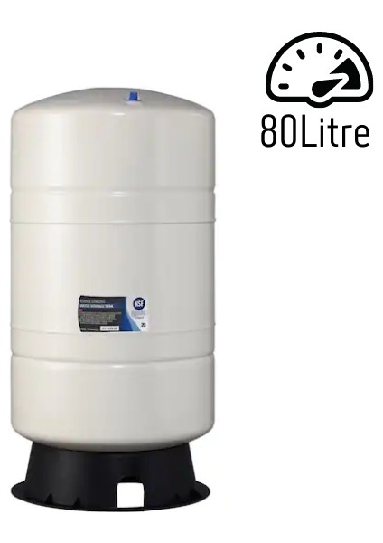 Su Arıtma Cihazı Su Tankı Ters Osmoz Depolama Tankı Paslanmaz Çelik 20 Galon 80 Lt. Nsf Onaylı