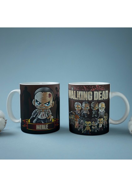 The Walking Dead Temalı Özel Tasarım Baskılı Kupa Bardak 001 modelleri