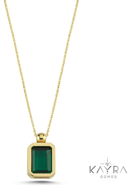 Peridot Taşlı Gümüş Kolye GM02