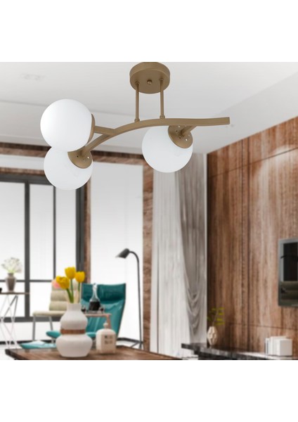 Izem 3'lü Eskitme Modern Plafonyer Genç Odası Mutfak Yatak Odası Avize